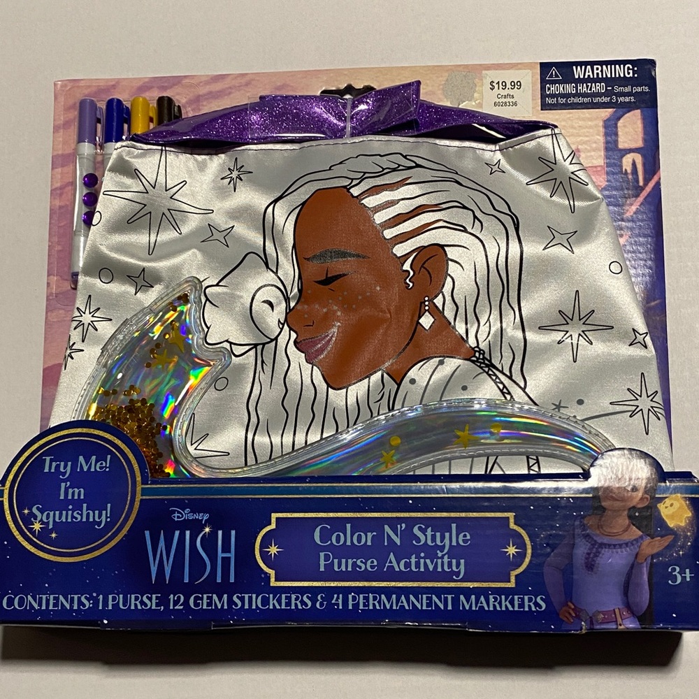 Disney Wish Color N' Style Purse with Purple Accents